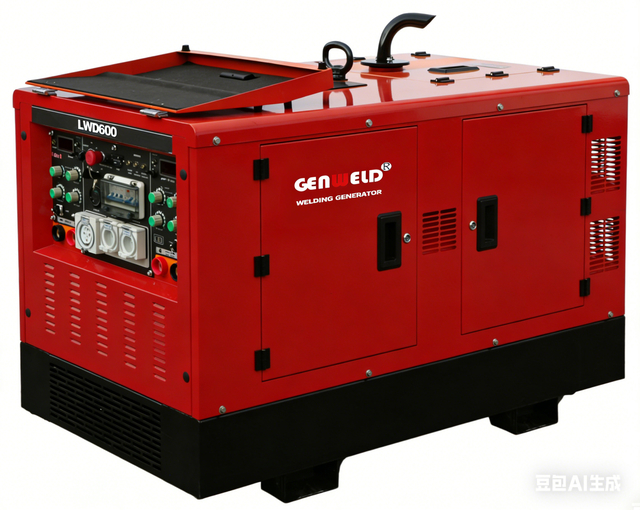 GENWELD LWD600A Diesel Welder Generator with Dual Welding Mode 80L Fuel Tank and Multi-Process Capability for MMA TIG Gouging and Cellulose Welding